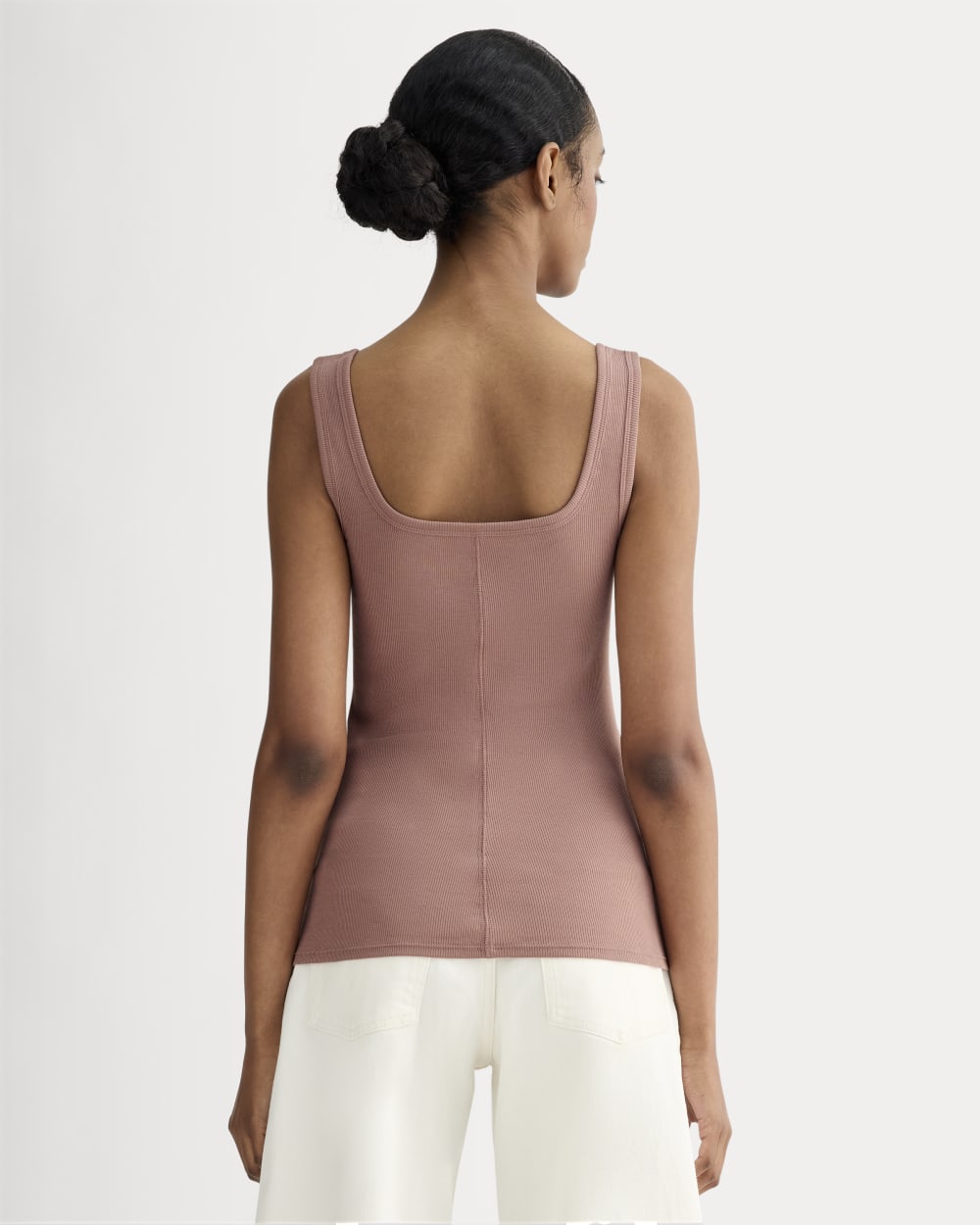 The Luxe Rib Square-Neck Tank | Rose Dusk