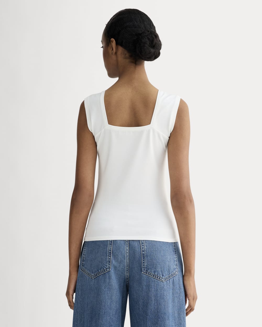 The Form Square-Neck Tank | White