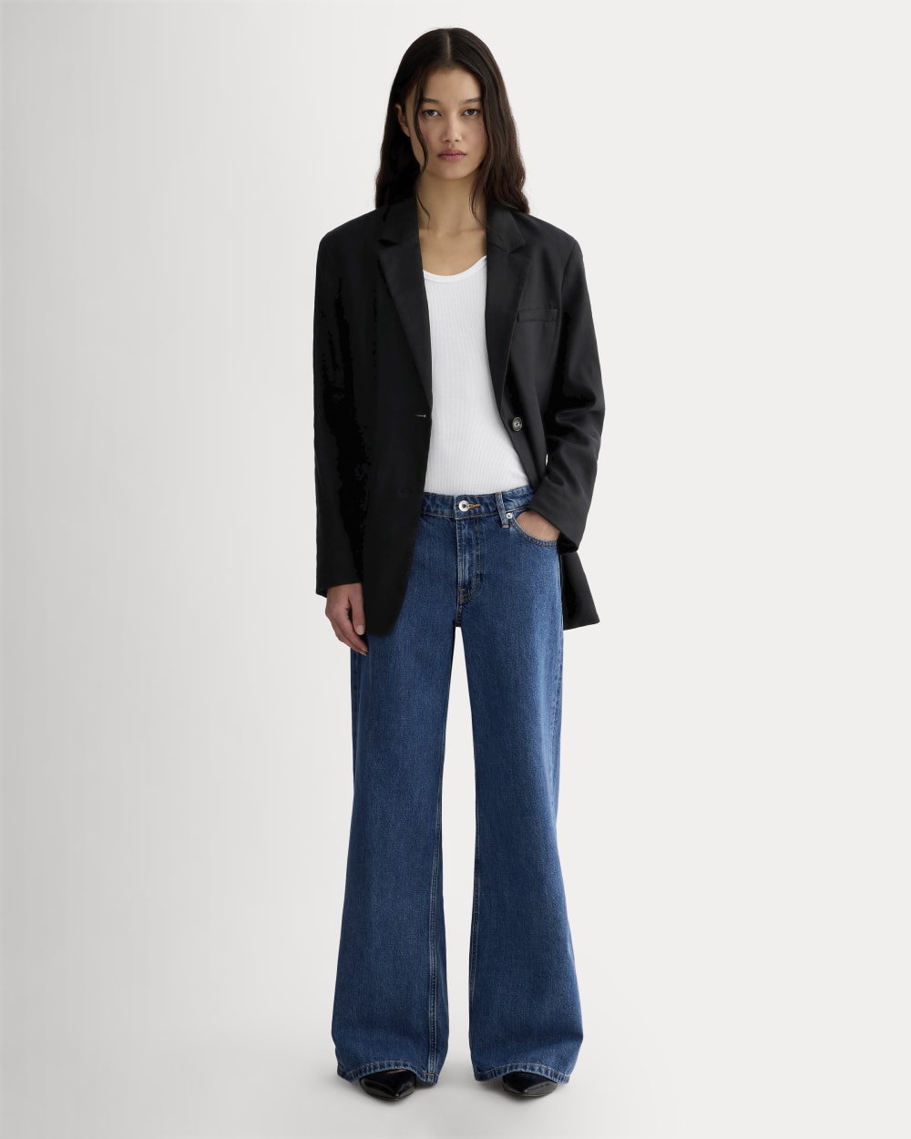 The Oversized Blazer in Buttersmooth | Black