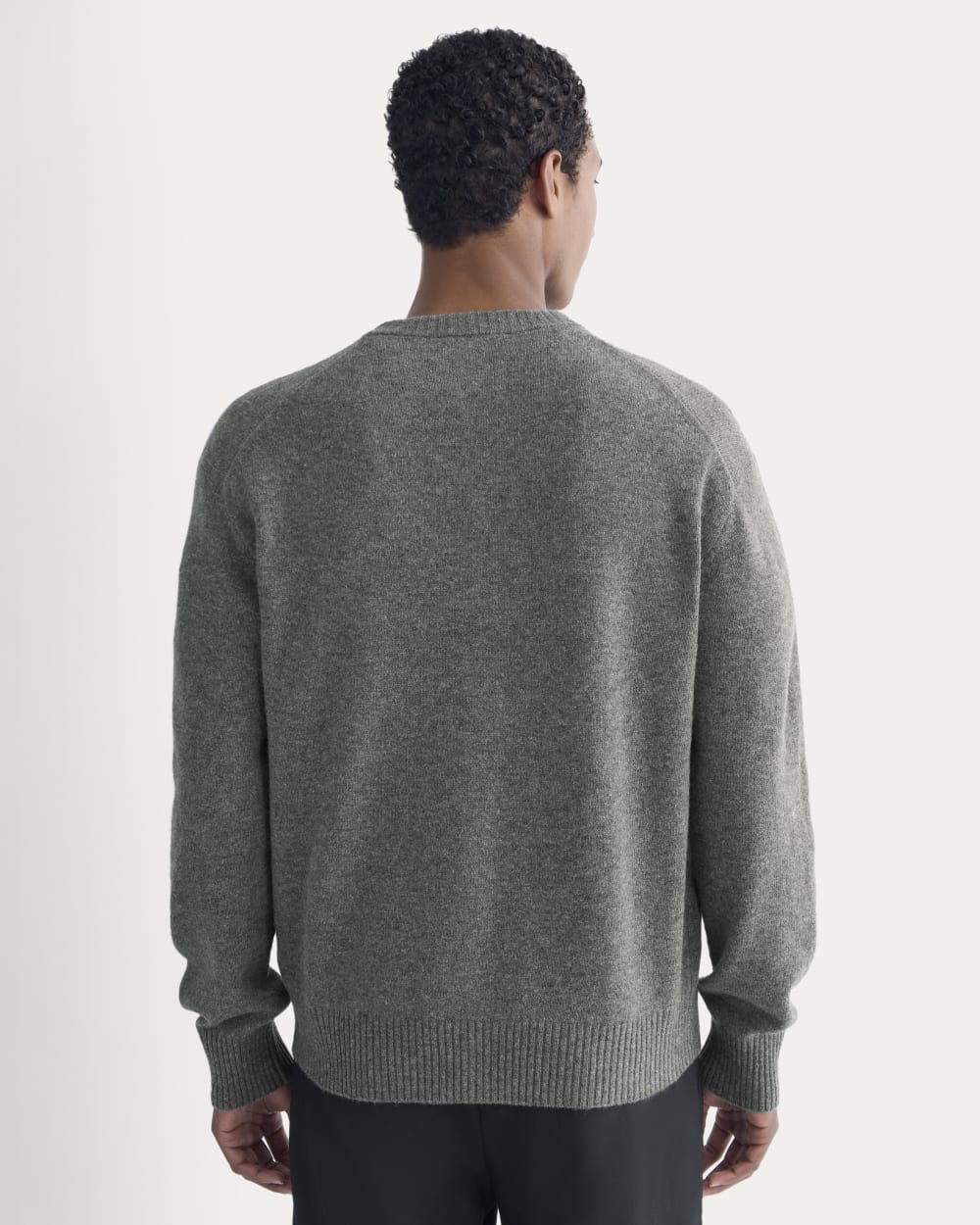 Luxe Merino Crew Cardigan | Heathered Charcoal