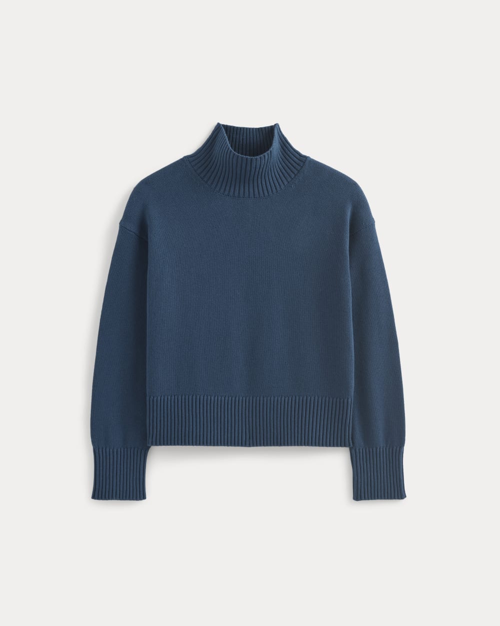 The Boxy Turtleneck in Everyday Cotton | Deep Lazuli Blue