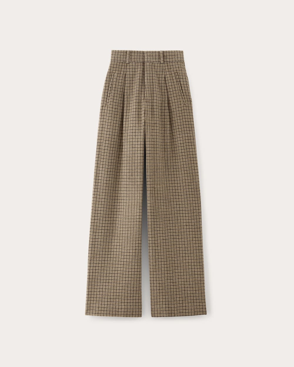 The Draper Pant in Wool | Camel Houndstooth