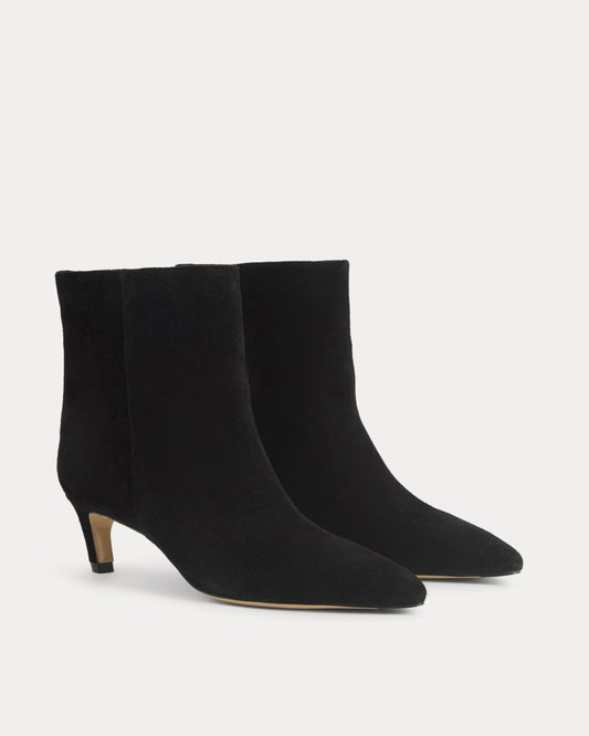 Studio Kitten Heel Bootie | Black Suede