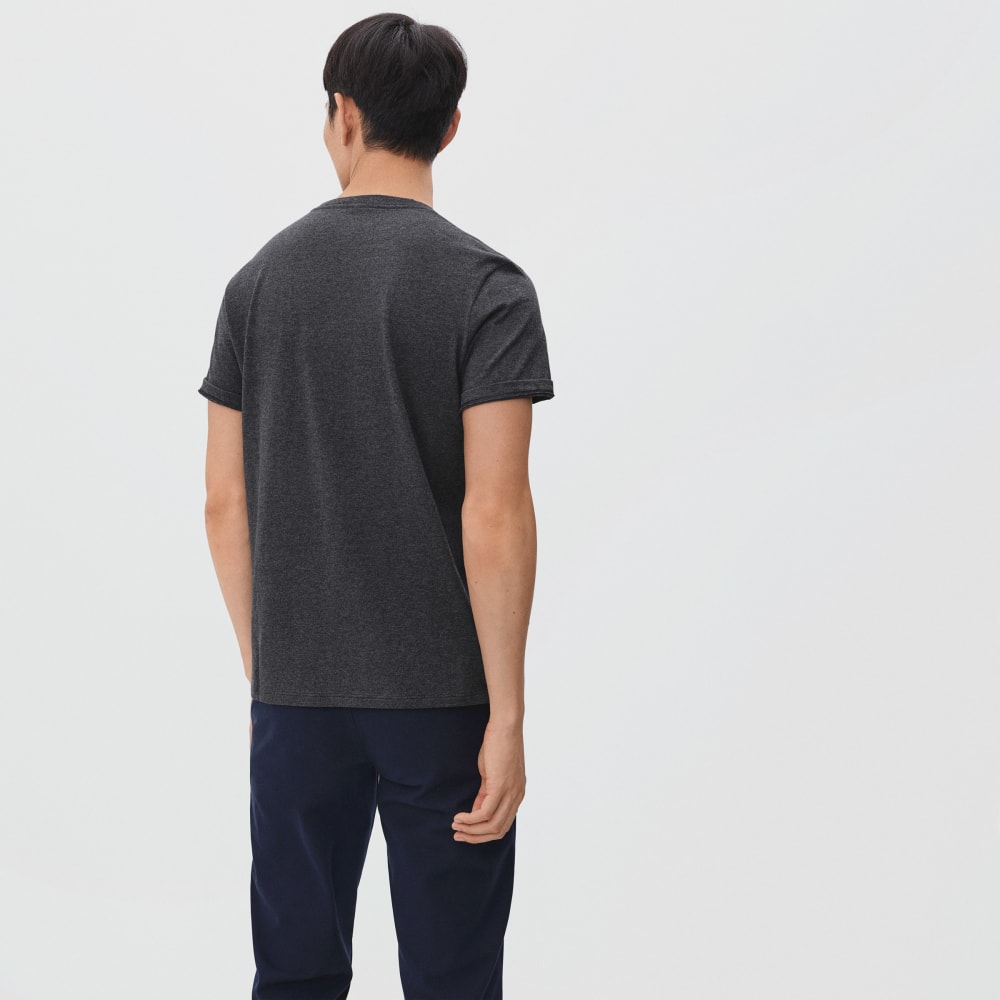 The Organic Cotton V-Neck Tee | Heather Charcoal