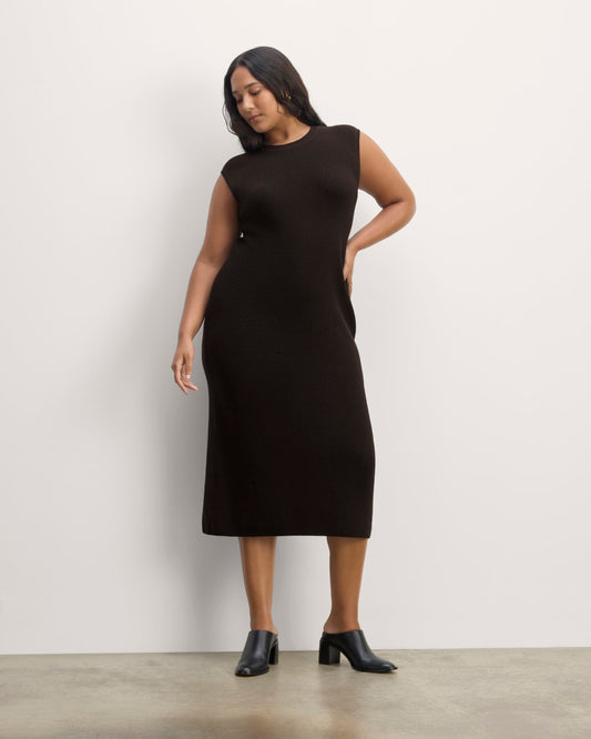 The Midi Dress in Everyday Cotton | Black