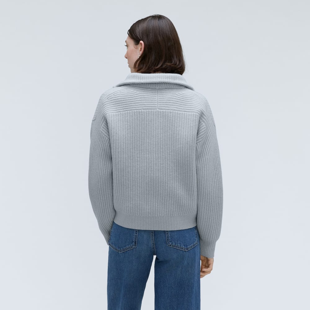 The Half-Zip Sweater in Luxe Merino | Sky