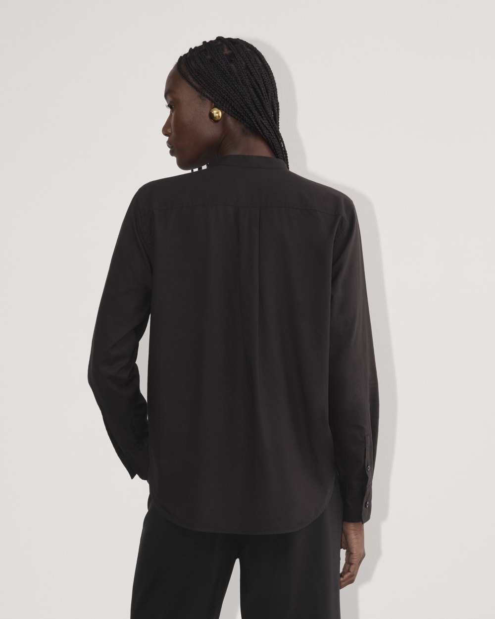 The Tuxedo Shirt in Silky Cotton | Black