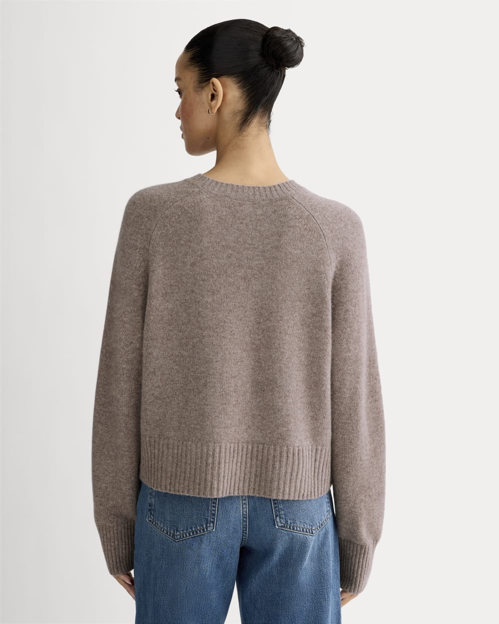 The Boxy Crew in Cashmere | Light Heathered Taupe