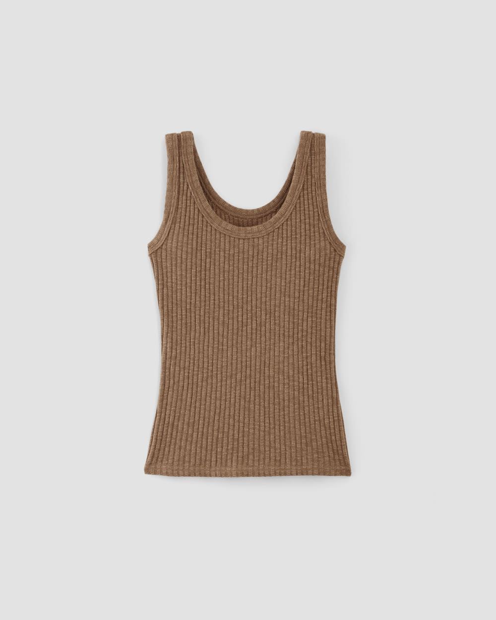 The Cozy Rib Tank | Carob Brown