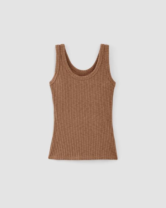 The Cozy Rib Tank | Carob Brown