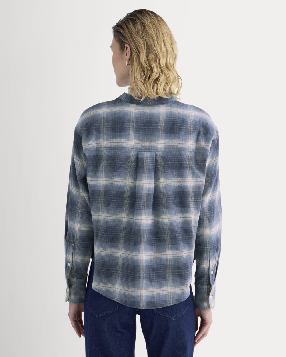 Flannel Shirt | Blue Ombre Plaid