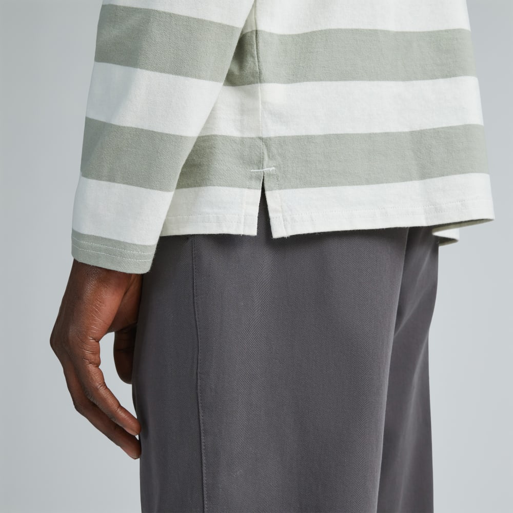 The Premium-Weight Rugby Shirt | Seagrass / Canvas Tan