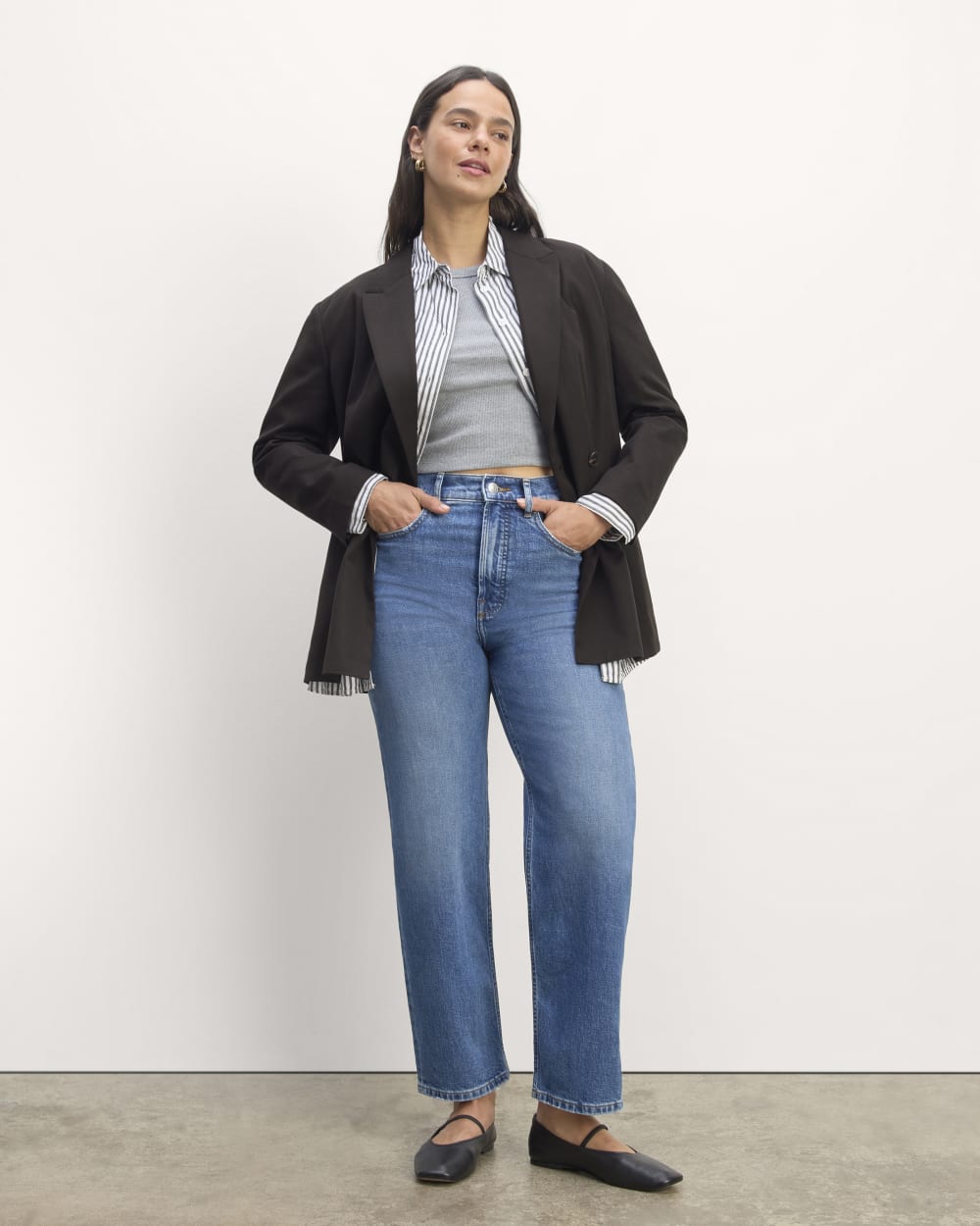 The Double-Breasted Blazer in Buttersmooth | Black