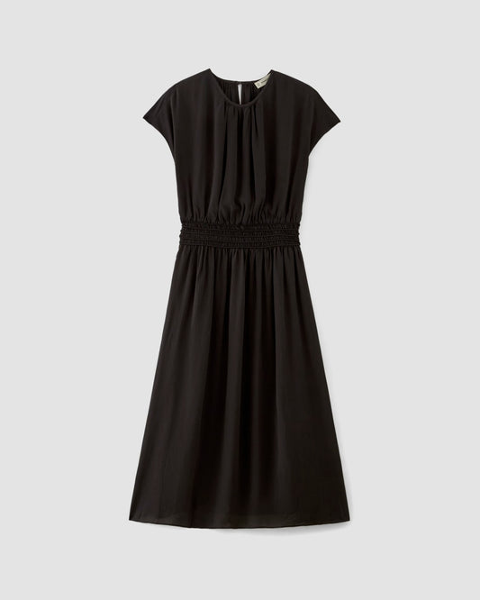 The Gathered Midi Dress | Black