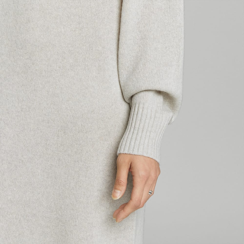 The Cashmere Midi Dress | Pale Heather Grey