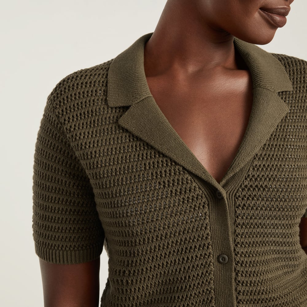 The Crochet Knit Polo | Beech