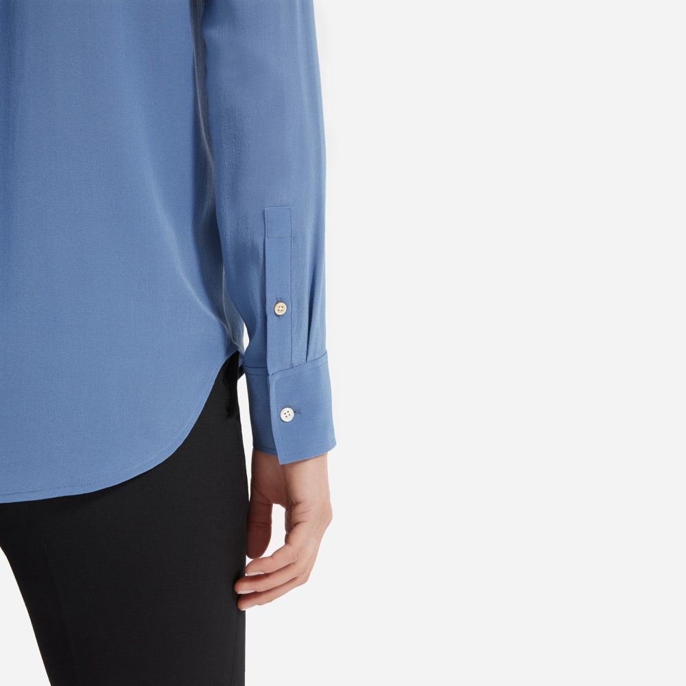The Must-Have Shirt in Washable Silk | French Blue