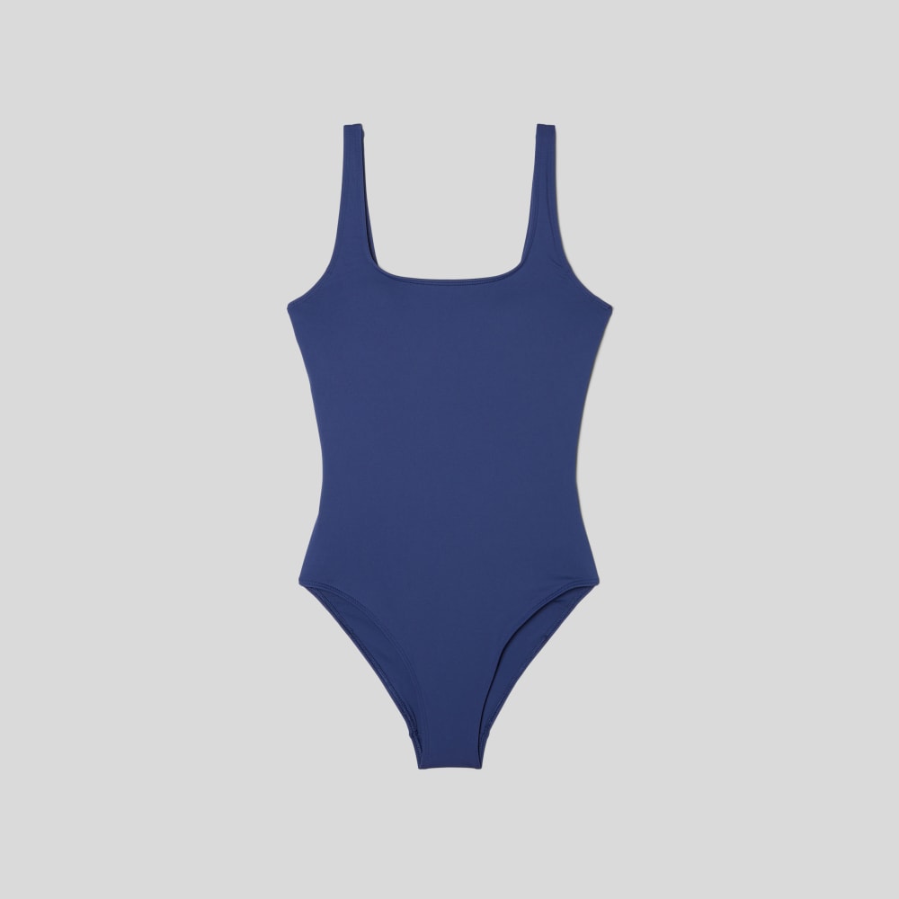 The Square-Neck One-Piece | Navy