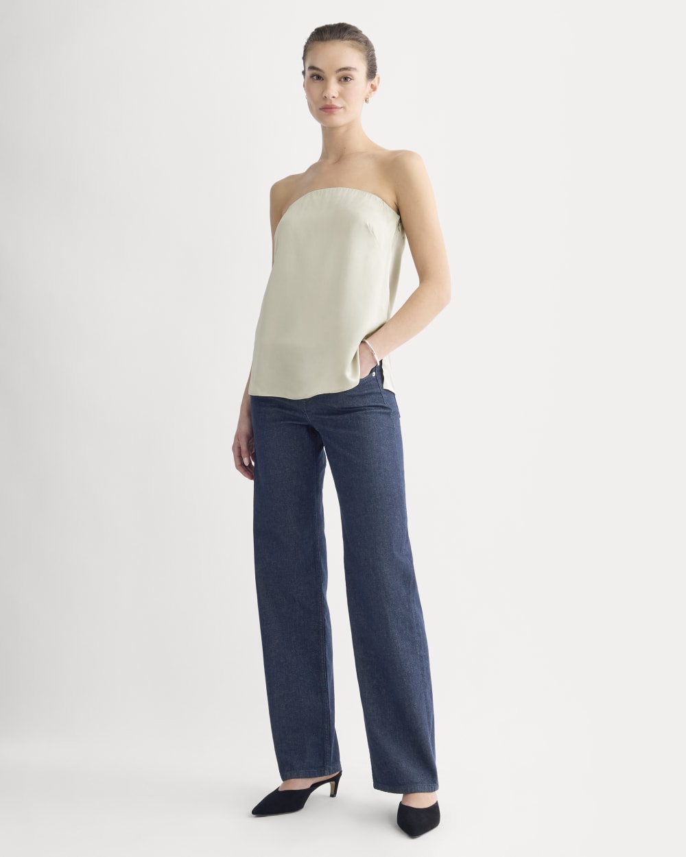 Thin Strap Cami in Silk Charmeuse | Peyote