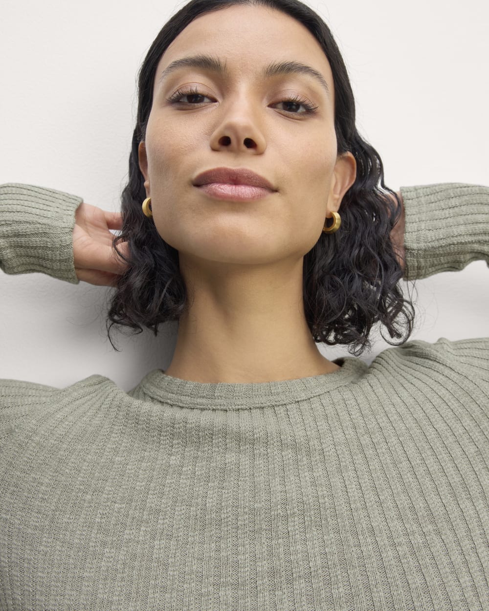 The Cozy Rib Long-Sleeve Tee | Sage Green