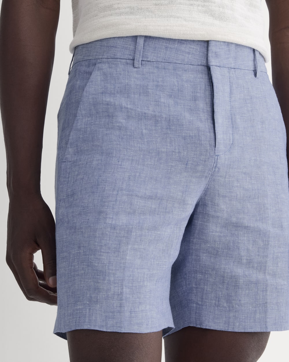 The 7 Linen Trouser Short | Chambray