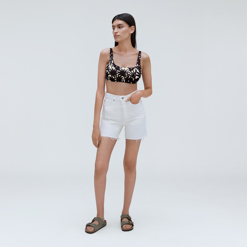 The Square-Neck Bikini Top | Black / Canvas Floral