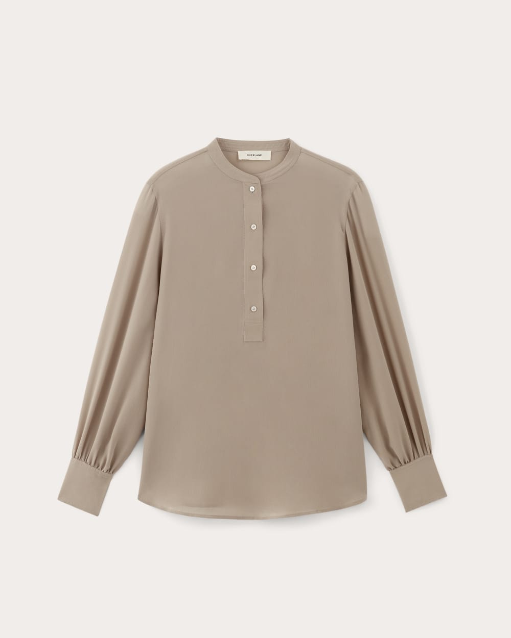 The Henley Shirt in Washable Silk | Burnt Sugar