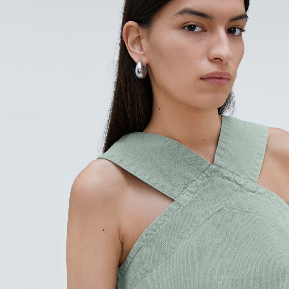 The Cross-Front Apron Top | Sea Glass