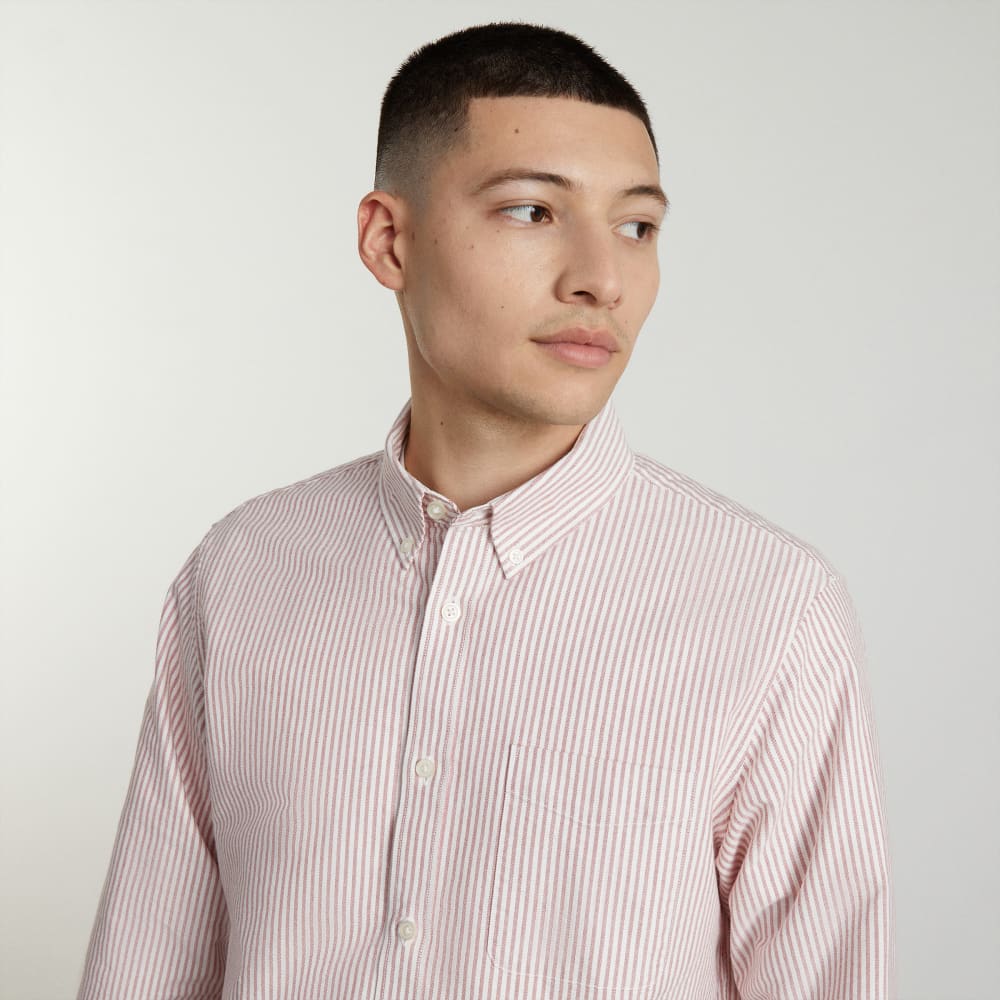 The Standard Fit Japanese Oxford Shirt | Uniform | Red / White | Standard