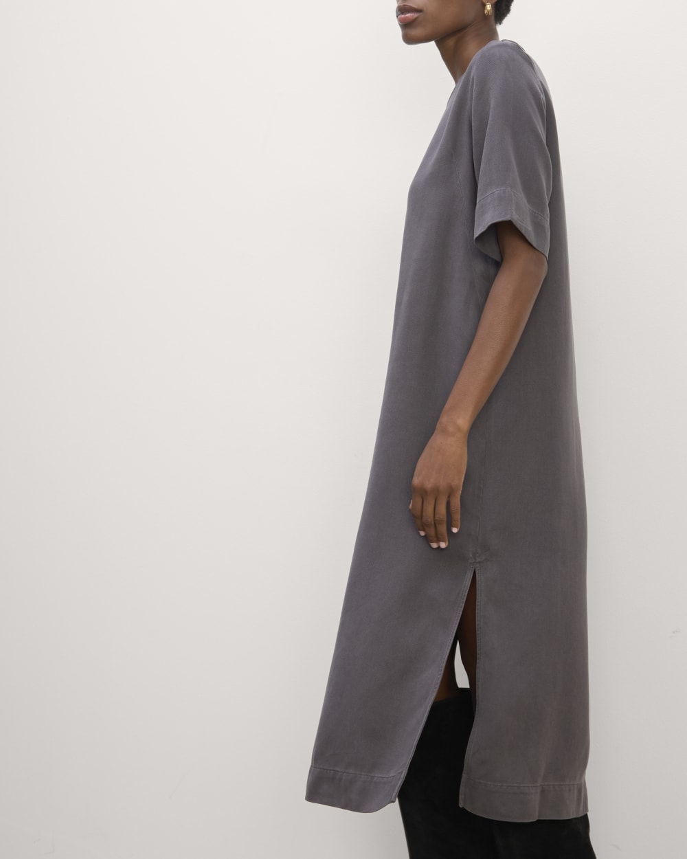 The Relaxed T-Shirt Dress in Buttersoft | Graphite
