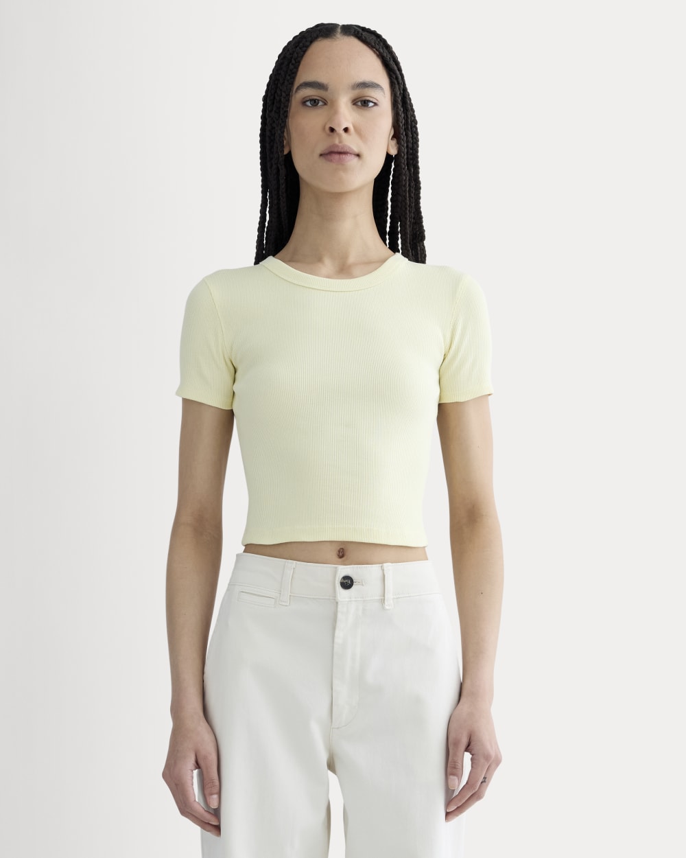 The ’90s Rib Tee | Light Yellow