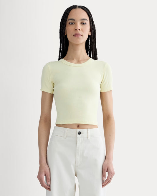 The ’90s Rib Tee | Light Yellow