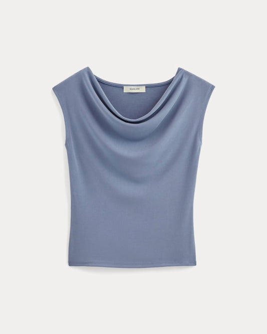 The Draped Top in Butterknit | Blue Dusk