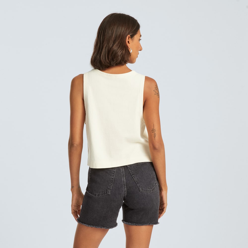 The Premium Weight Cropped Pocket Tank | Canvas