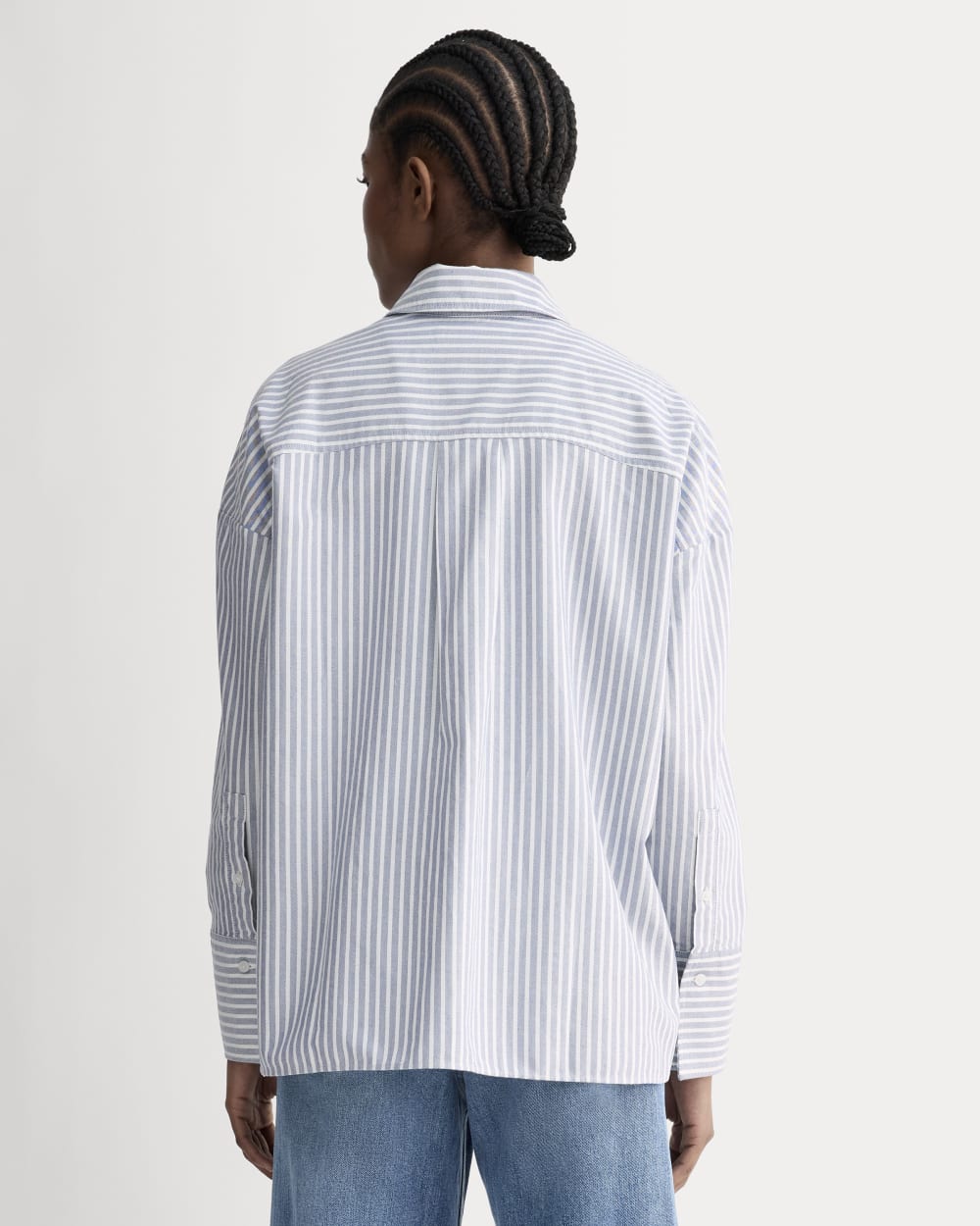 The Boxy Oxford | Bone / Mazarine Blue