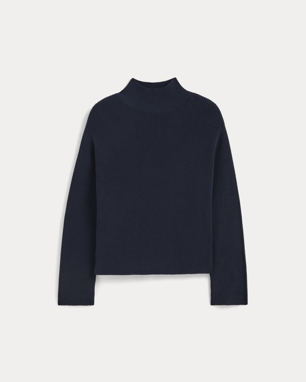 The Slouchy Funnel Neck in Everyday Cotton | Navy