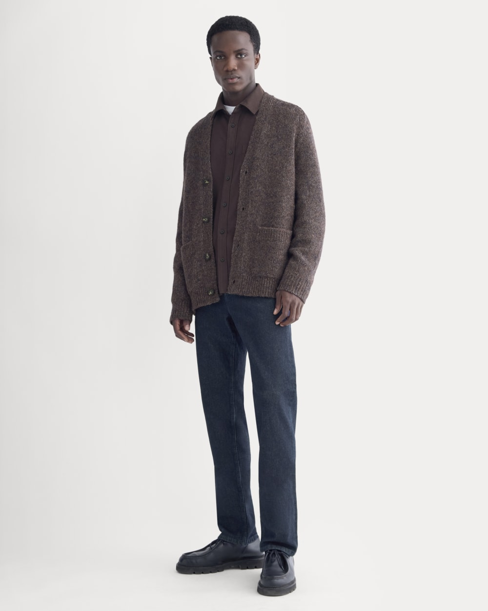 The Cloud Relaxed Cardigan | Heathered Burgundy