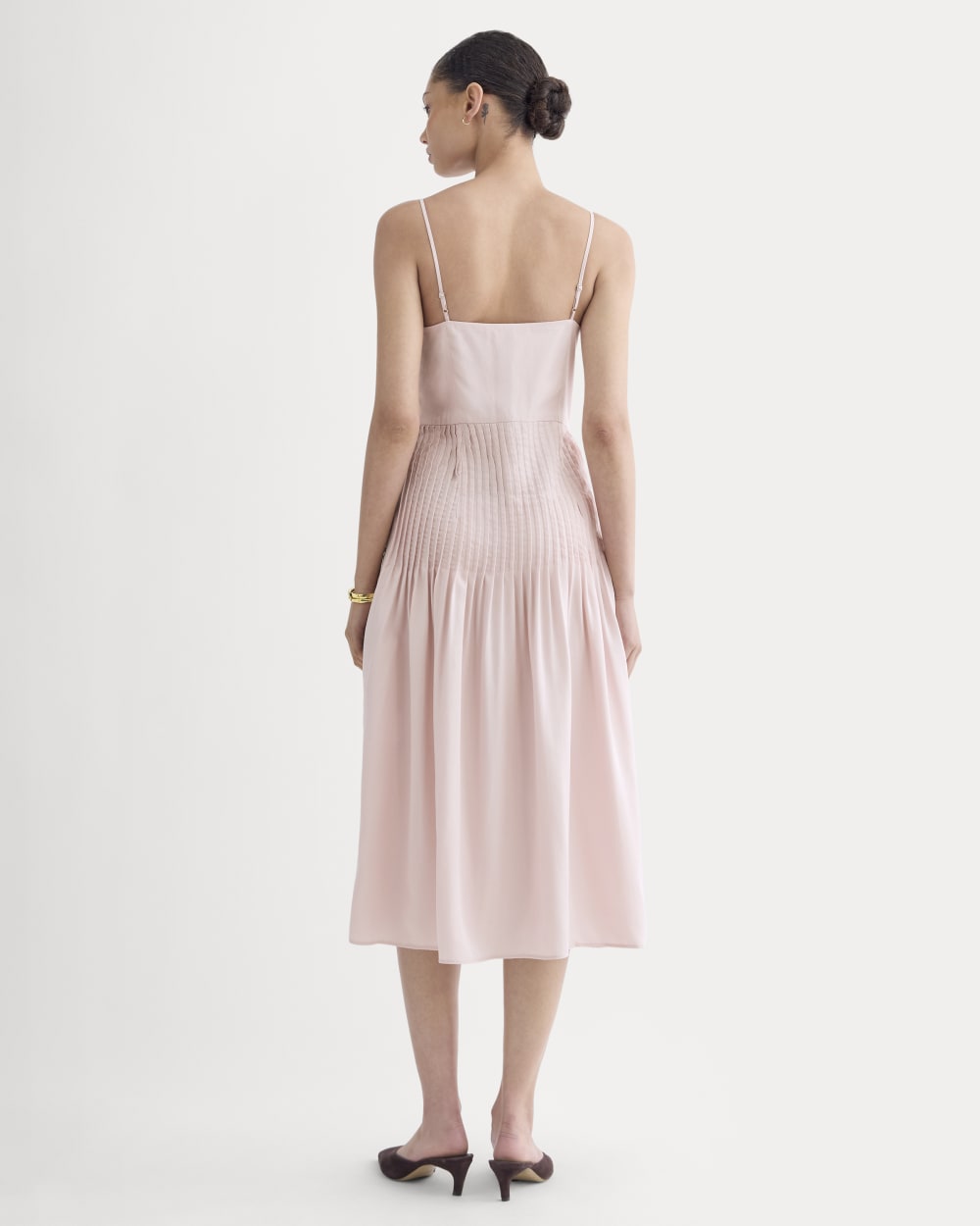 The Pleated Slip Dress in Butterlite | Soft Rose