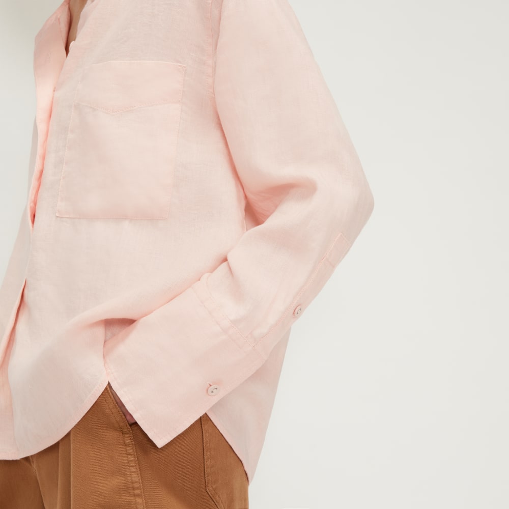The Linen Popover Shirt | Petal Pink
