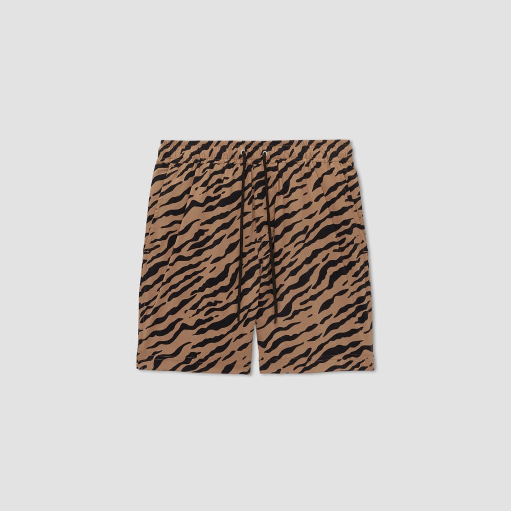The ReNew Swim Short | Tiger Stripe Toasted Coconut