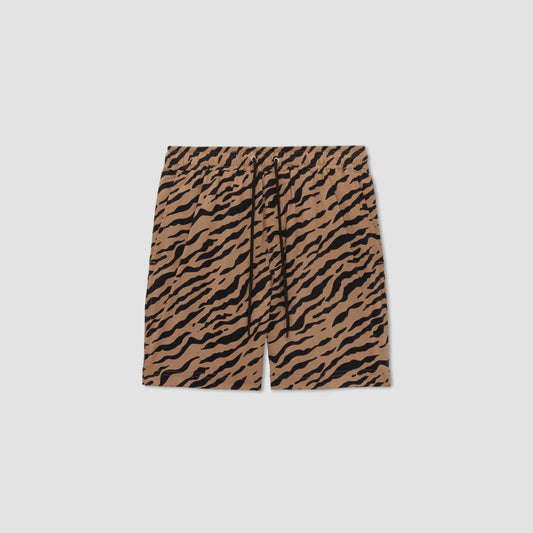 The ReNew Swim Short | Tiger Stripe Toasted Coconut
