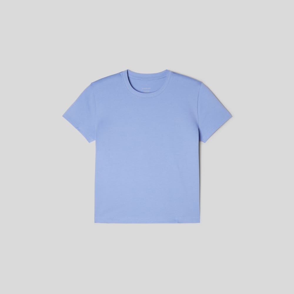 The Box-Cut Tee in Essential Cotton | Cornflower Blue | No Pocket