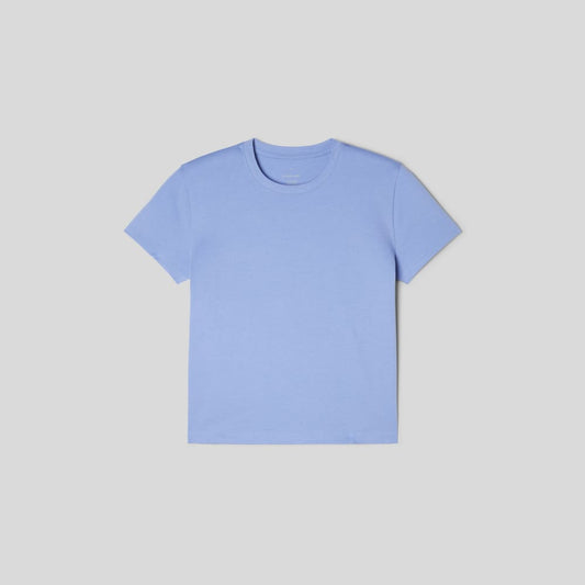 The Box-Cut Tee in Essential Cotton | Cornflower Blue | No Pocket