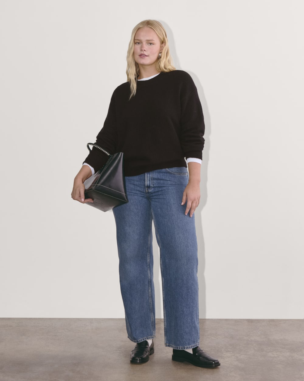 The Cocoon Crew in Plush Cotton | Black