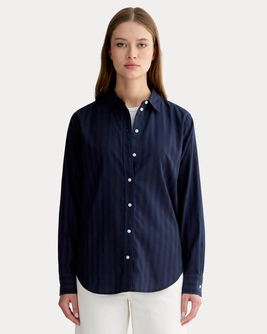 The Must-Have Shirt in Silky Cotton | Navy / Black