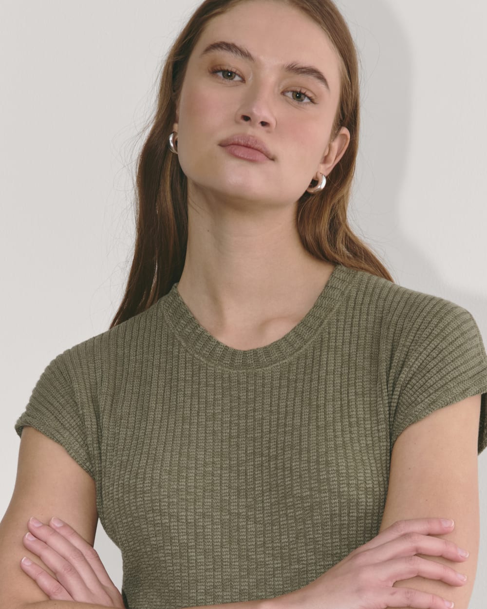 The Rib-Knit Cap-Sleeve Midi Dress | Kalamata