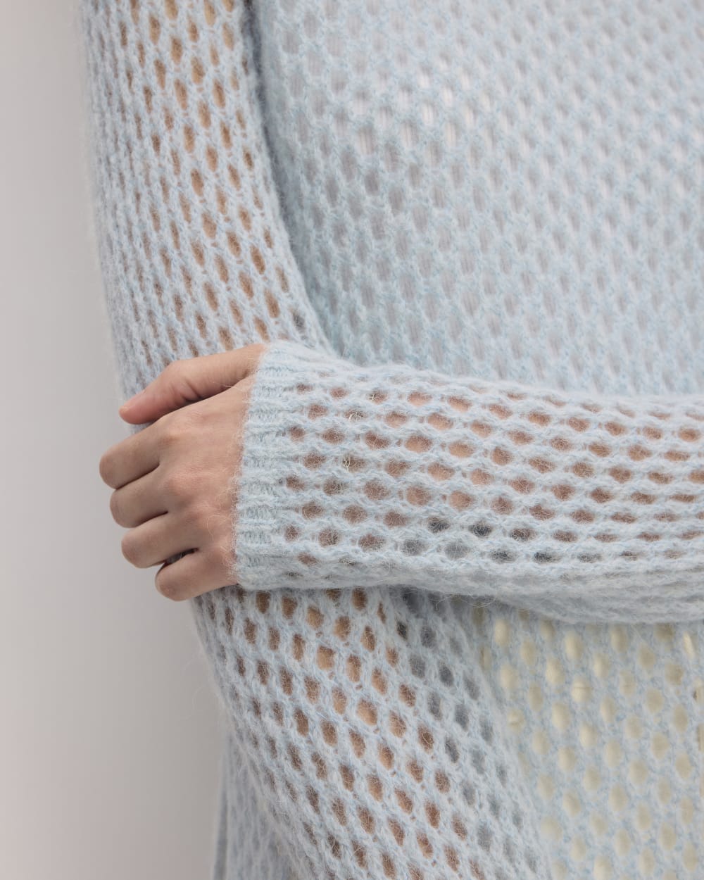 The Everlane x Marques' Almeida Alpaca Mesh Tunic | Mist