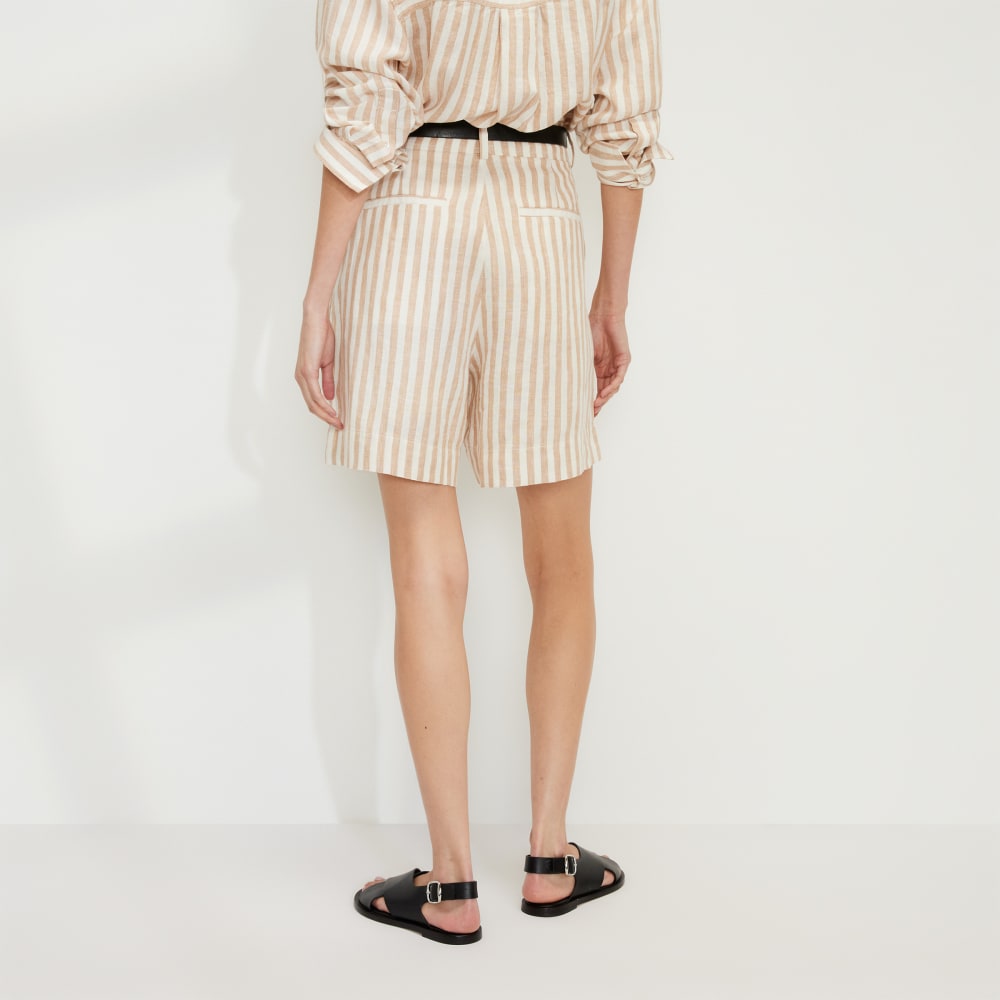 The Linen Way-High® Drape Short | Bone / Caramel