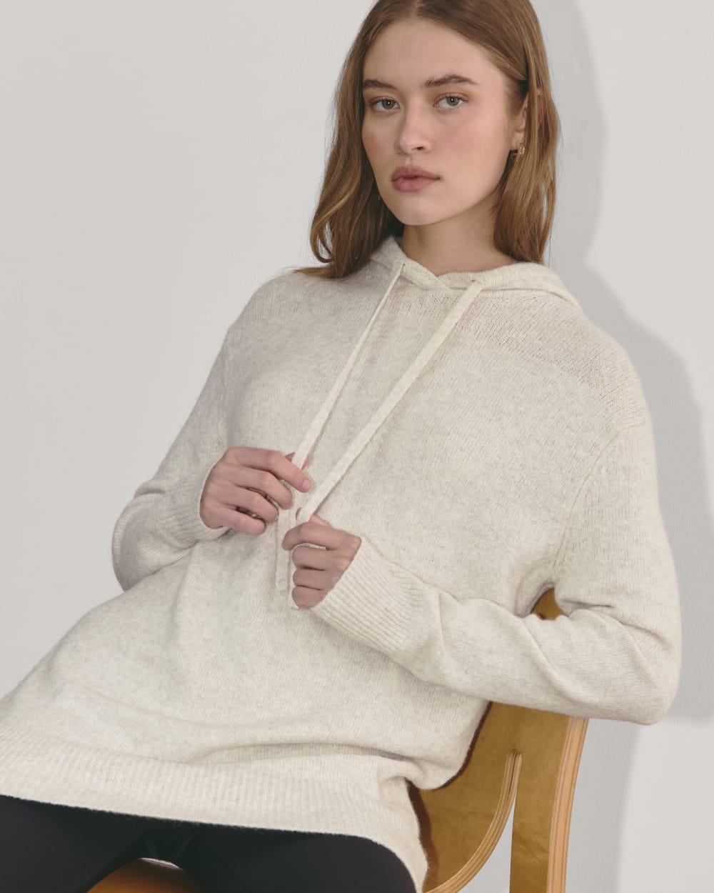 The Oversized Hoodie in Plush Cotton | Heathered Oat