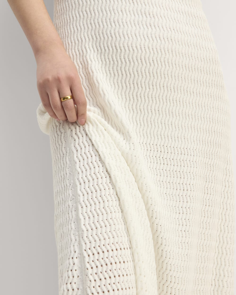 The Crochet Knit Tank Dress | Bone